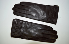 Дамски ръкавици ЕСТЕСТВЕНА КОЖА - тъмно кафеви