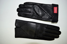 черни дамски ръкавици естествена кожа