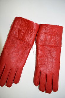 червени дамски ръкавици 