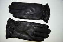 Мъжки ръкавици ЕСТЕСТВЕНА КОЖА - черни -код 002