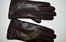 Мъжки ръкавици ЕСТЕСТВЕНА КОЖА - тъмно кафяви- код 004