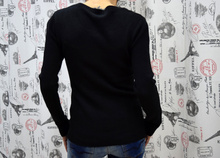 дамска блуза с дълъг ръкав черна