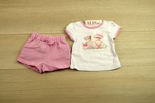 Комплект с къси панталонки - BABY LOLLITOP - розов от 3 до 18 месечни