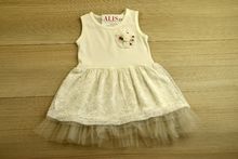 Модна детска рокля - MISS- бяла от 2 до 5 годишни