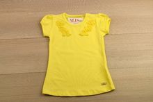 Детска блуза с къс ръкав - жълта от 2 до 6 годишни