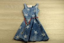 Детска рокля - ELY- синя от 4 до 10 годишни