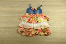 Стилна детска рокля - корал за 4 годишни