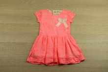Стилна детска рокля - STYLE - розова за 4 и 8 годишни
