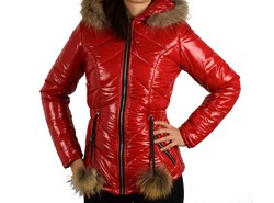 червено зимно дамско яке