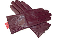 Дамски ръкавици естествена кожа код 027-лилави
