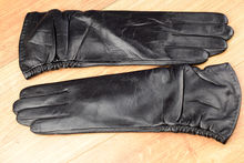 дамски дълги кожени ръкавици