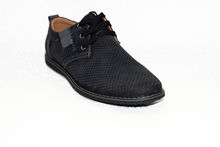 Стилни мъжки обувки с връзки  - 6005 - черни