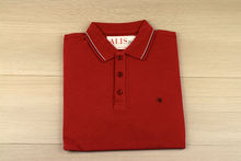 Мъжка тениска с яка - RYS 02 - коралово червено