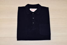 Мъжка тениска с яка и горен джоб - RYS 06 - тъмно синя