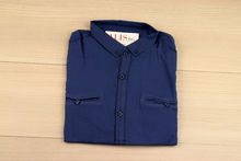 Мъжка риза с дълъг ръкав -  BACARDA 09 -  тъмно синя