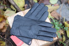 Мъжки ръкавици ЕСТЕСТВЕНА КОЖА - черни-код 007- големи размери