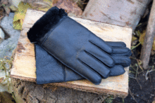 Мъжки ръкавици ЕСТЕСТВЕНА КОЖА- код 017-черни