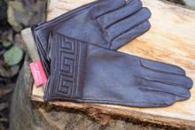 Дамски ръкавици ЕСТЕСТВЕНА КОЖА-код 052 -тъмно кафеви