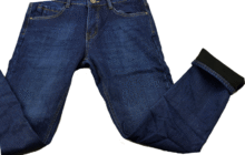 Класически ватирани мъжки дънки -2476-2- тъмно сини размери до 42