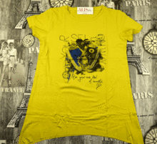 Дамска тениска/ туника -70765- жълта