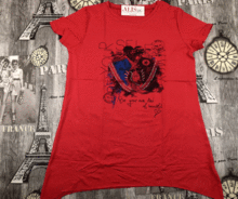 Дамска тениска/ туника -70765- червена