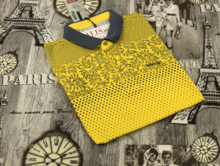Мъжка тениска с яка ЕТТЕ 5037 до 2ХЛ - жълта