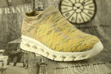 Текстилни дамски маратонки - 601 - жълти