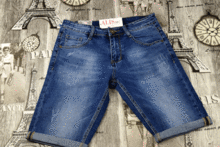 Мъжки къси дънки - VIMAN 2623 - размери от 30 до 38 - сини