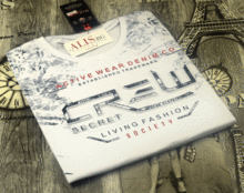 Мъжка тениска до 5ХЛ - ELVIS SPORT 406 - бяла