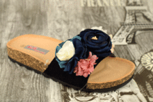 дамски чехли с цветя