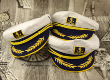 Морска шапка - капитан- бяла