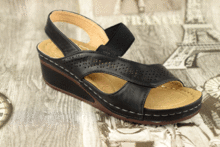 Дамски ежедневни сандали -6353- черни