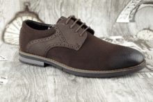Мъжки спортно - елегантни обувки - 188163 - кафеви