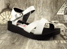 Дамски сандали - 138077- бели