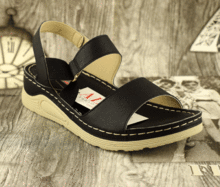 Стилни дамски сандали - 508078 - черни