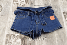Къси дънкови дамски панталонки - 3458 - сини