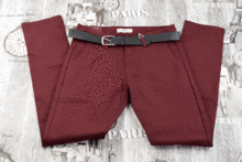 Мъжки панталон с колан - M.SARA - бордо
