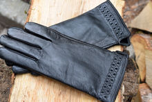 Дамски ръкавици ЕСТЕСТВЕНА КОЖА-код 071-черни