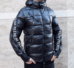 Впечатляващ модел мъжко зимно яке - черно