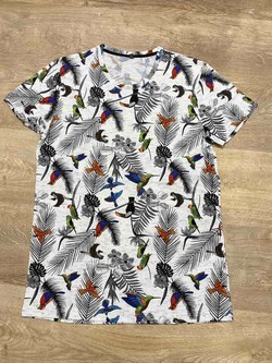 Мъжка тениска с птици 100 % памук