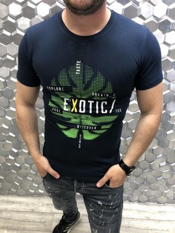 Мъжка тениска - EXOTIC 887 - тъмно синя
