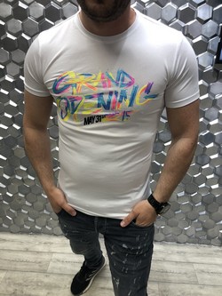 Мъжка тениска - 20172 - GRAND OPENING - бяла