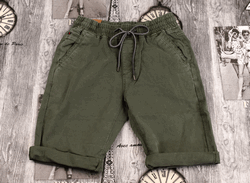 Мъжки спортни къси панталони - 3720 - тъмно зелени
