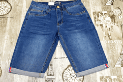 Класически мъжки къси дънки - 3014 - тъмно сини