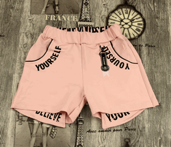 Къси панталонки спортни за момичета - 5060 - розови