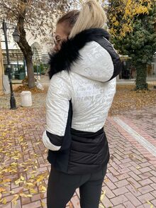 дамски къси зимни якета естествен косъм