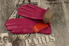 розови ръкавици естествена кожа