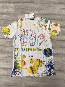 Модна мъжка тениска - VIBES 01177