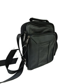 Мъжка чанта - 8102 - черна ТЕЛЕШКА КОЖА