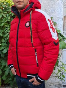 Мъжко зимно яке - 59983 - червено
